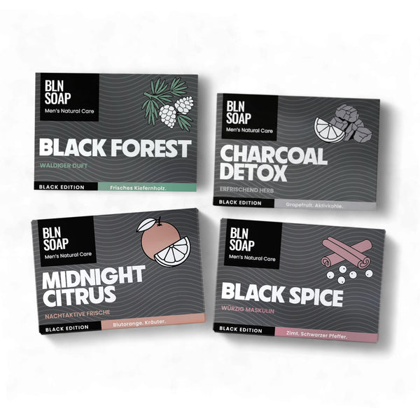 Black Edition Set - Feste Seife 4x135g